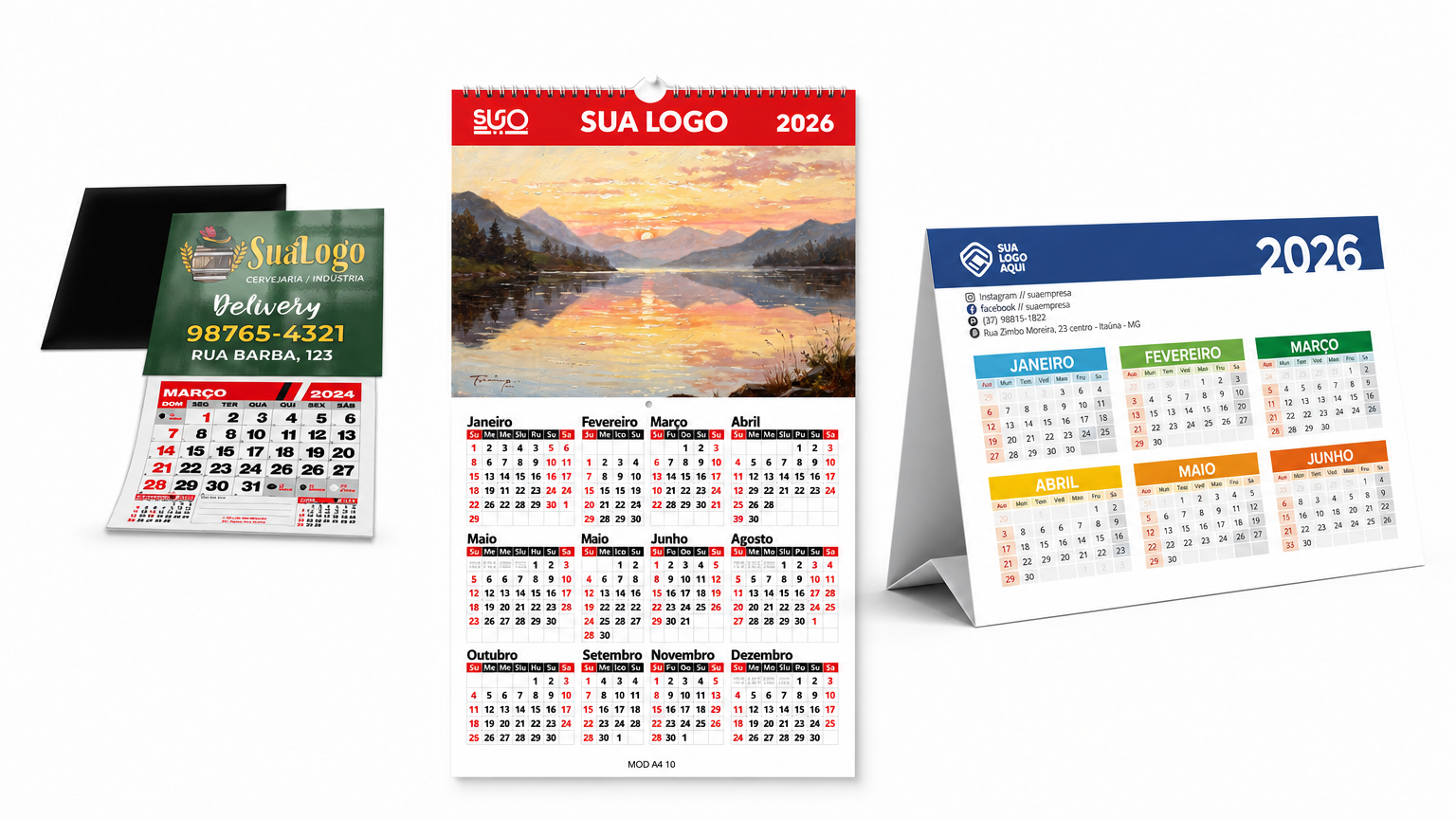 CALENDÁRIOS E FOLHINHAS 2027